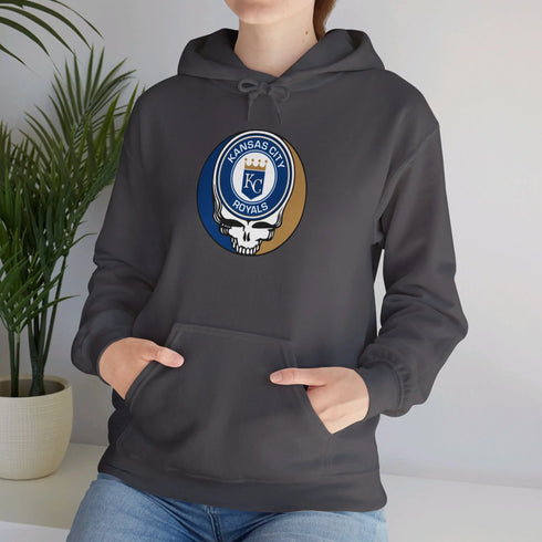 Kansas City Royals Grateful Dead Unisex Heavy Blend Hoodie - Hooded Sweatshirt - StealieShop